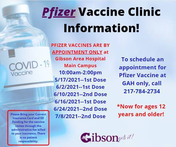COVID -19 Vaccination Clinic for 12-15 year olds